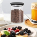 Pojemnik na produkty sypkie szklany z pokrywką i uszczelką 600 ml