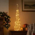 Choinka świecąca stożek złota 80 LED 80 cm