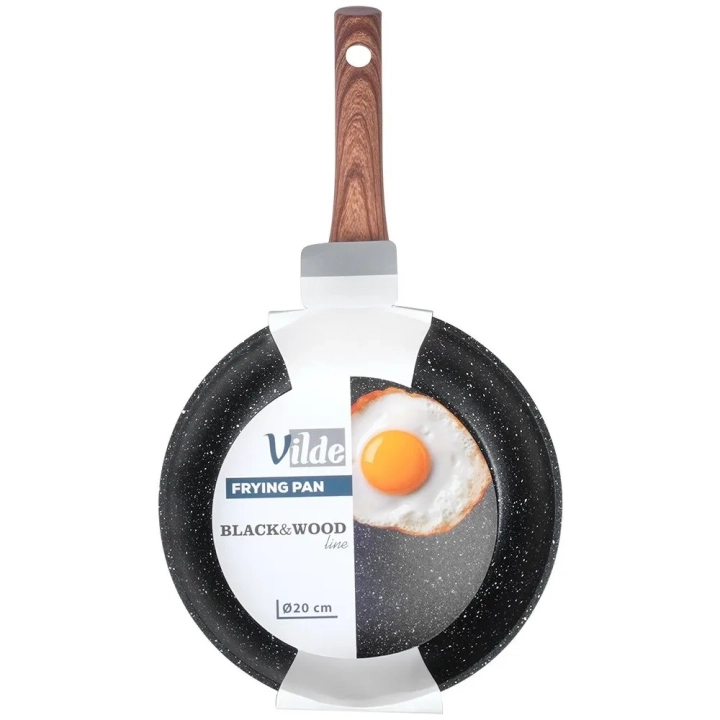 Patelnia granitowa BLACK&WOOD 20 cm