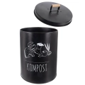 Kompostownik kuchenny z filtrem węglowym metalowy czarny BLACK 8 l