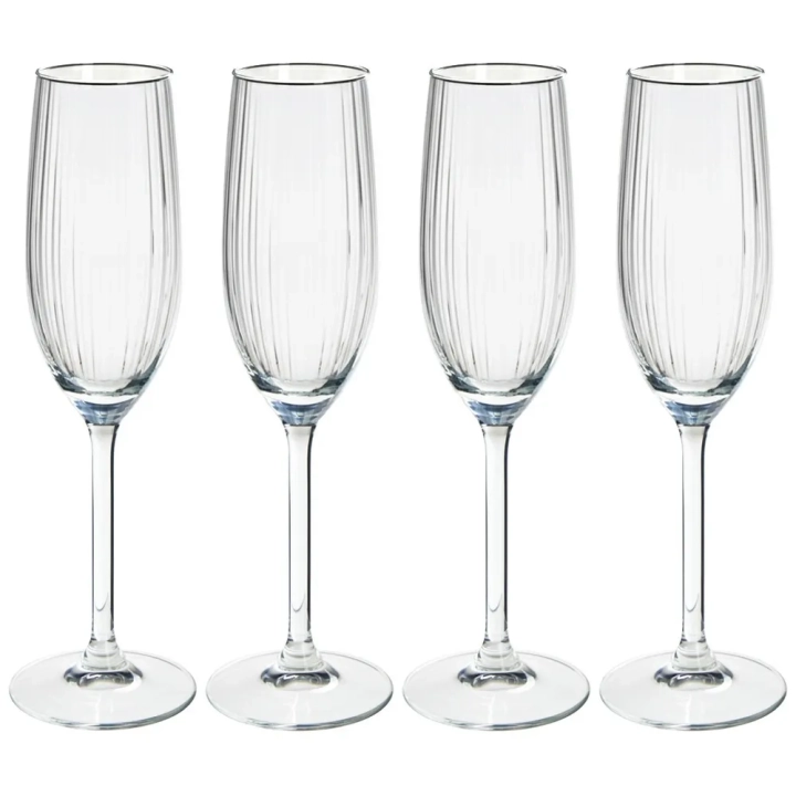 Kieliszki do szampana szklane 210 ml 4 szt.
