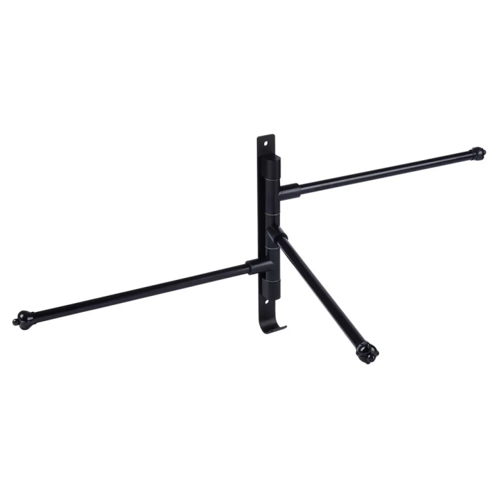 Wieszak na ręczniki aluminiowy czarny obrotowy 30 cm