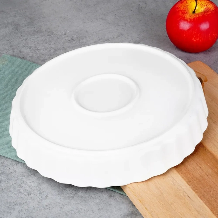 Forma do tarty ceramiczna biała 24,5 cm