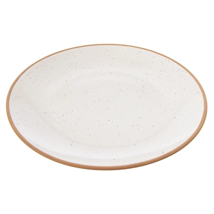 Talerz deserowy ceramiczny beżowy 20 cm