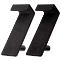 Wieszak na drzwi metalowy czarny RADKA 3x5x8 cm 2 szt.