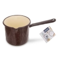 Rondel emaliowany brązowy BROWN 12 cm, 1,2 l