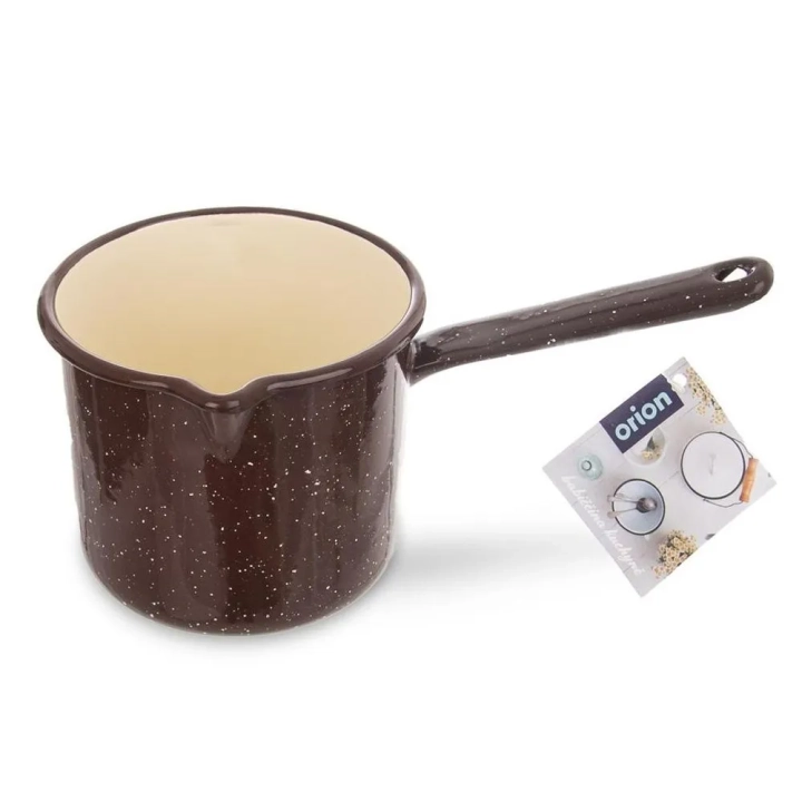 Rondel emaliowany brązowy BROWN 12 cm, 1,2 l