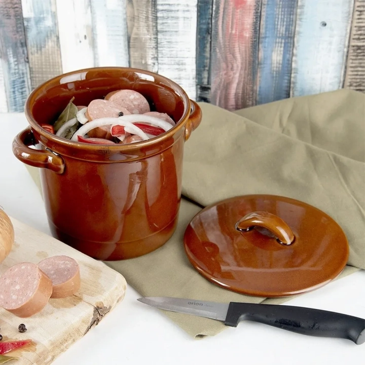 Pojemnik do kiszenia ceramiczny z pokrywką 1 l