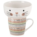Kubek z miseczką dla dziecka porcelanowy kot 2 el.