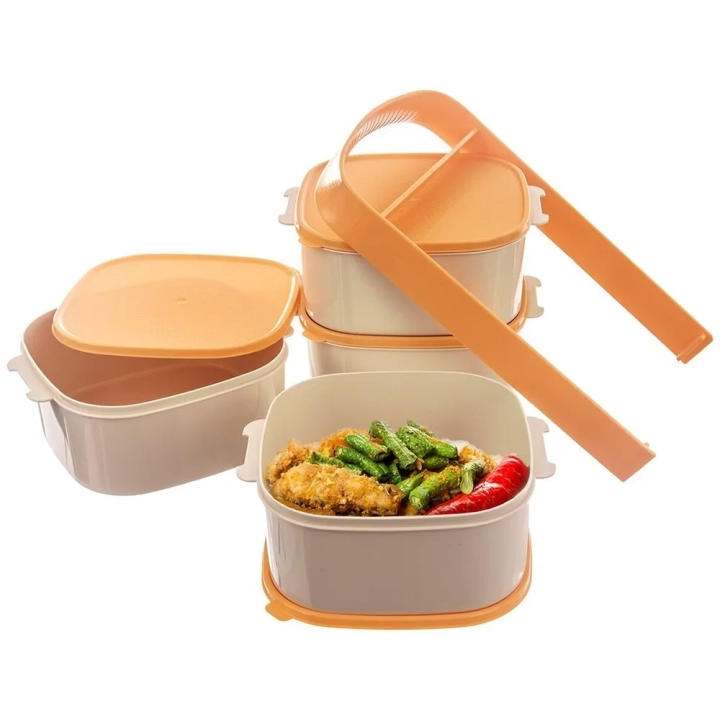 Menażka obiadowa plastikowa 4-poziomowa 4x1,15 l