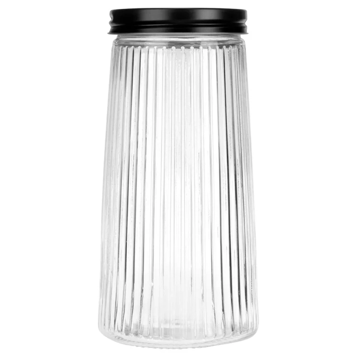 Pojemnik na produkty sypkie szklany z pokrywką 1,4 l