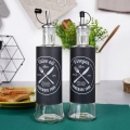 Butelki na oliwę i ocet szklane czarne 300 ml 2 szt.