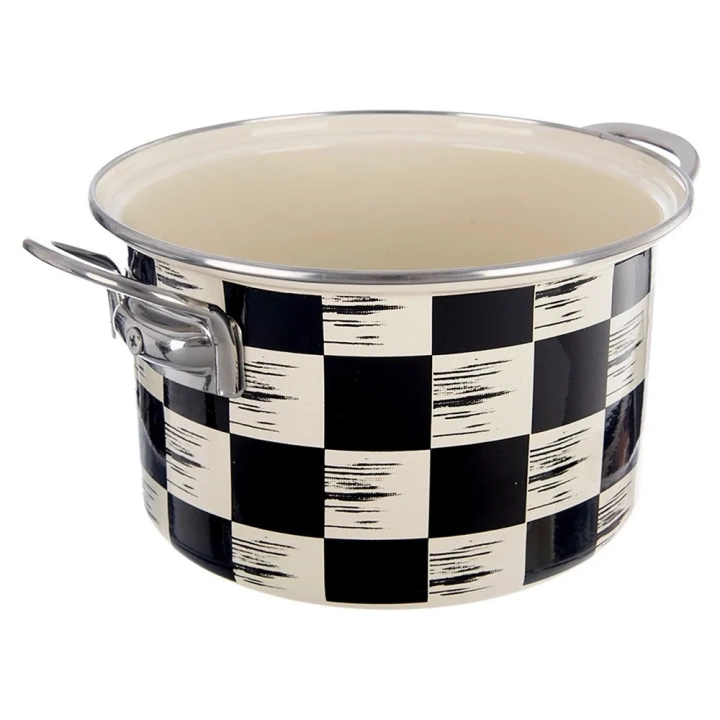 Garnek emaliowany SZACHOWNICA 20 cm, 3 l