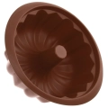Forma do babki silikonowa z kominem brązowa SILLINIE 26 cm
