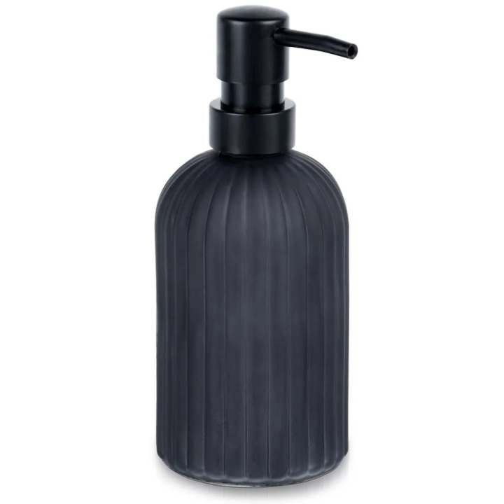 Dozownik do mydła szklany czarny 400 ml