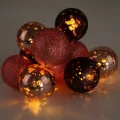 Lampki bombki świecące 10 LED fioletowe 4 cm