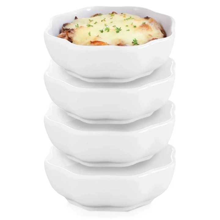 Miseczki na przekąski porcelanowe 7,5 cm, 50 ml 4 szt.