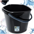 Wiadro plastikowe czarne 10 l