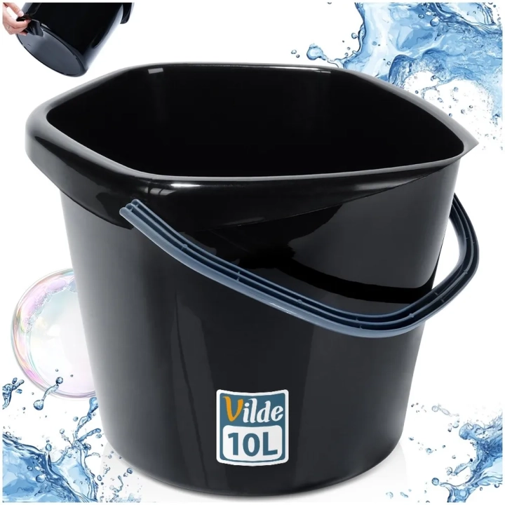 Wiadro plastikowe czarne 10 l