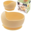 Miseczka dla dziecka silikonowa z przyssawką żółta 360 ml