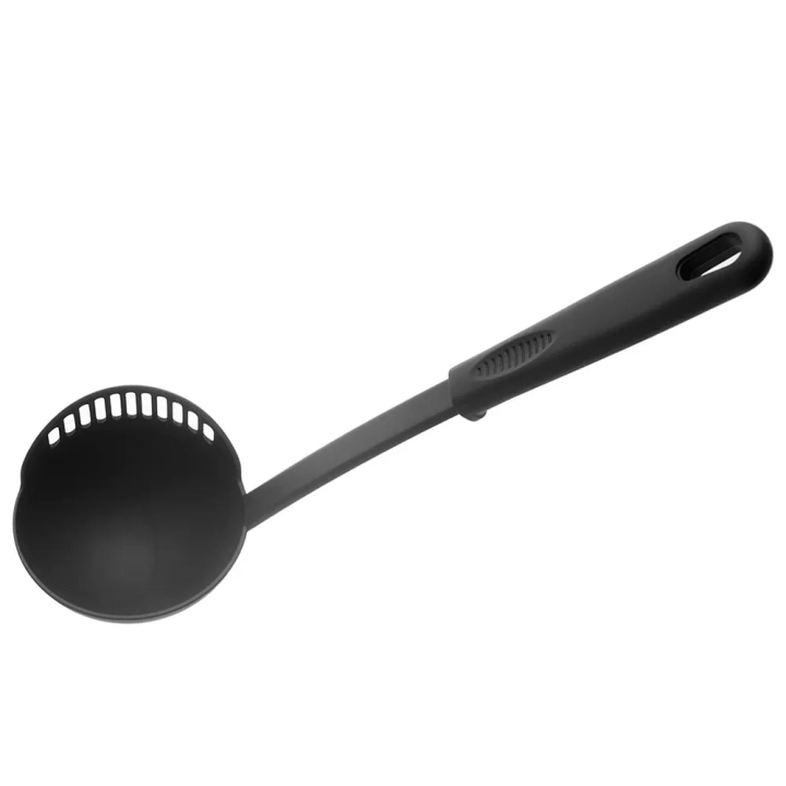 Chochla z cedzakiem czarna BLACKLINE 150 ml, 30,5 cm
