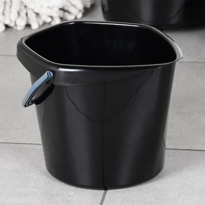 Wiadro plastikowe czarne 5 l