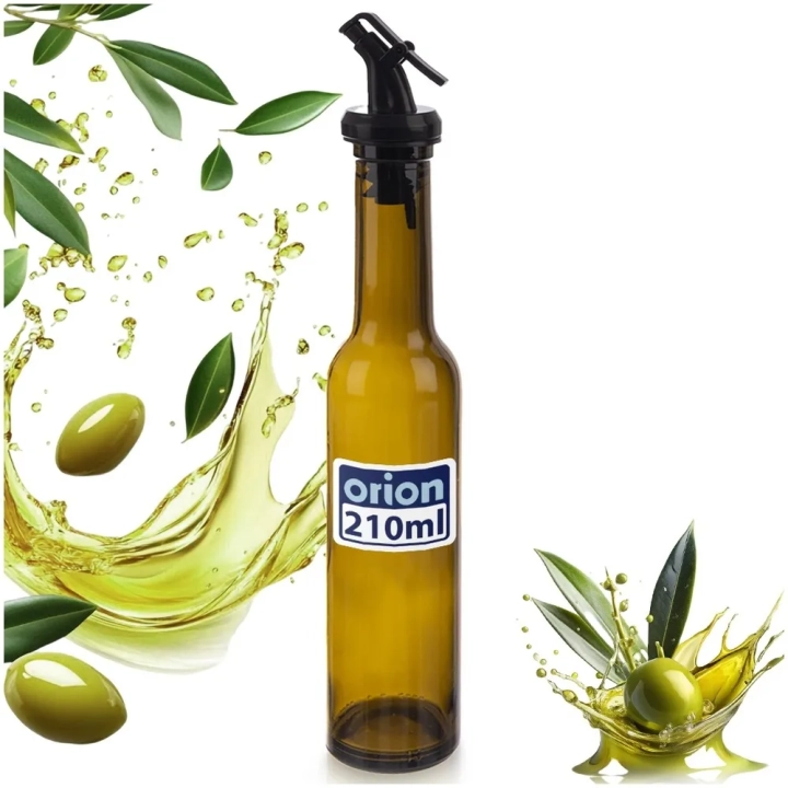 Butelka na oliwę i ocet szklana z dozownikiem 210 ml