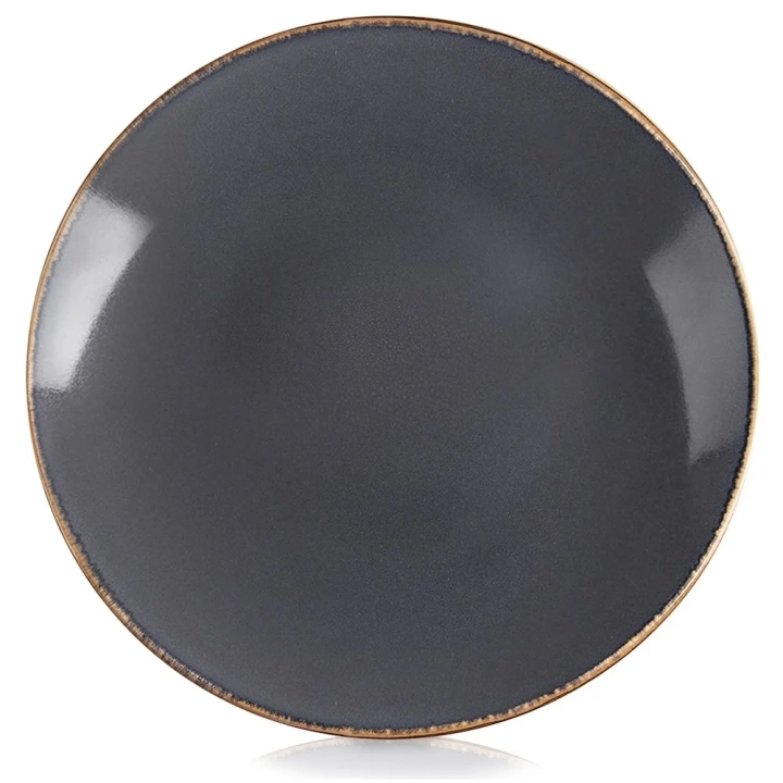 Talerz obiadowy płytki ceramiczny szary GLAZE 27 cm