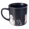 Kubek ceramiczny czarny koty 500 ml