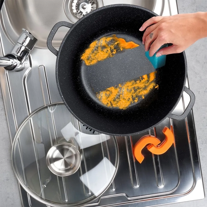 Garnek granitowy ze szklaną pokrywką TERRUNA AROMA 28 cm, 9,7 l