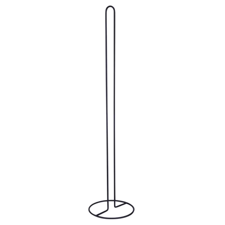 Stojak na papier toaletowy metalowy czarny 60 cm