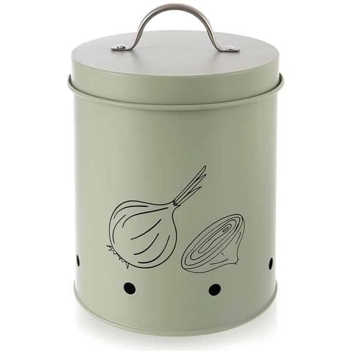 Pojemnik na warzywa i owoce metalowy zielony GREENISH 2,4 l