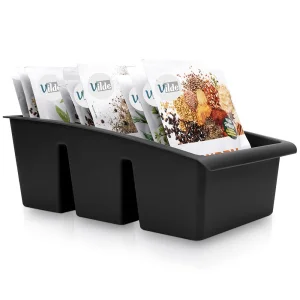 Pojemnik organizer na przyprawy czarny 25x15x9 cm