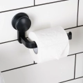 Uchwyt na papier toaletowy na przyssawkę czarny 16,5 cm