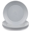 Talerze deserowe plastikowe szare SANDY 20,5 cm 6 szt.
