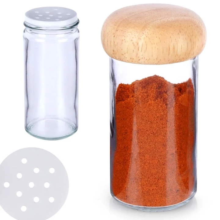 Pojemnik na przyprawy z sitkiem szklany 80 ml
