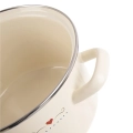 Garnek emaliowany kremowy TONCA 18 cm, 2 l