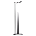 Stojak na papier toaletowy metalowy czarny 54 cm