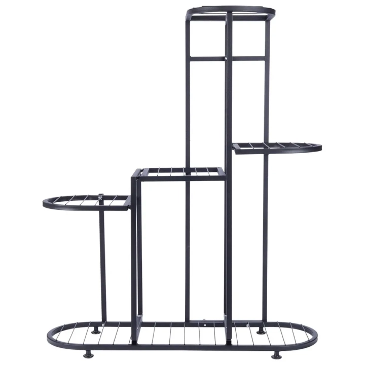 Kwietnik metalowy czarny 5-poziomowy 84,5 cm