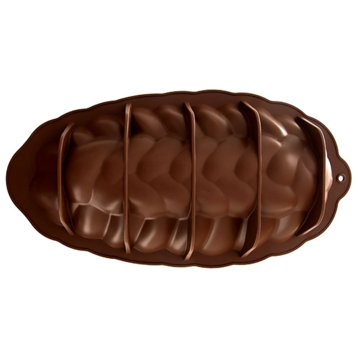 Forma do chałki silikonowa brązowa SILLINIE 41 cm