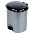 Kosz na śmieci z pedałem plastikowy szary 11,5 l