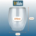 Szklanki termiczne z podwójną ścianką do kawy i herbaty 370 ml 2 szt.