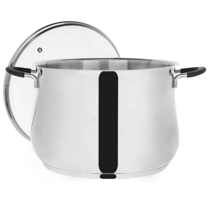 Garnek stalowy ze szklaną pokrywką DALIE 26 cm, 10,6 l