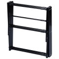 Suszarka na pranie metalowa czarna pionowa rozsuwana 47-78x94 cm