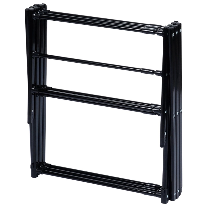 Suszarka na pranie metalowa czarna pionowa rozsuwana 47-78x94 cm