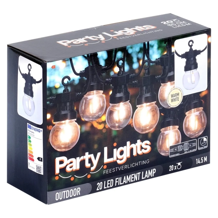 Girlanda ogrodowa LED 9,5 m 20 szt.
