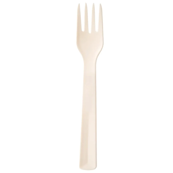 Widelce stołowe plastikowe kremowe SANDY 18 cm 6 szt.