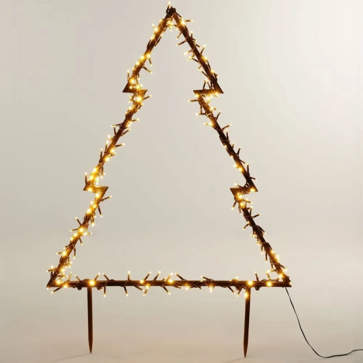 Choinka świecąca zewnętrzna metalowa 300 LED 125 cm