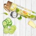 Butelka na wodę szklana z sitkiem 450 ml