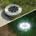 Lampki ogrodowe solarne LED stalowe wbijane 11,5 cm 12 szt.